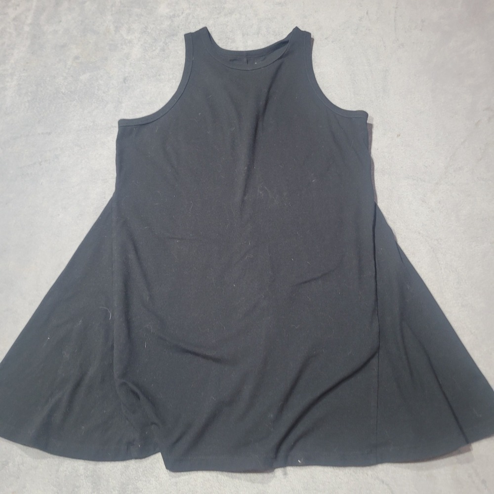 A New Day Dress Women Large Black Swing High Neck Sleeveless A-Line Casual‎ Mini